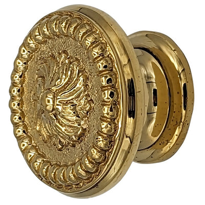 Antique Hardware 1 3/5 Inch Beaded Floral Cabinet Knob (Several Finishes Available) CABINET KNOB