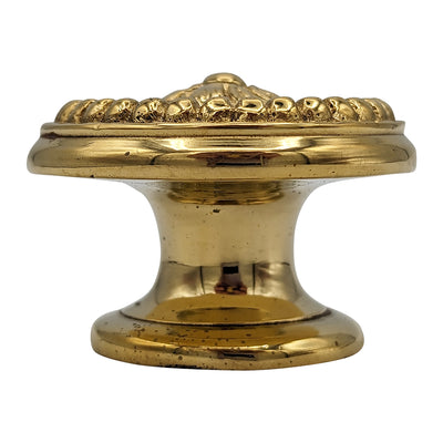 Antique Hardware 1 3/5 Inch Beaded Floral Cabinet Knob (Several Finishes Available) CABINET KNOB