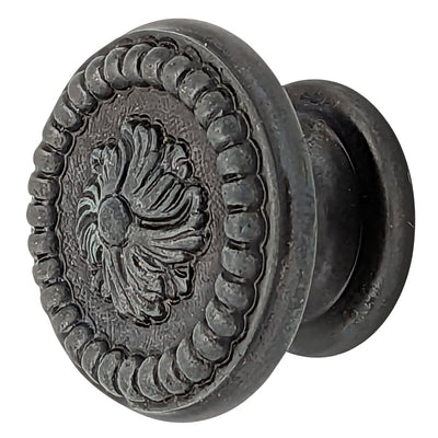Antique Hardware 1 3/5 Inch Beaded Floral Cabinet Knob (Several Finishes Available) CABINET KNOB