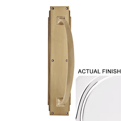 Antique Hardware 14 Inch Solid Brass Art Deco Skyscraper Pull Plate & Handle (Several Finishes Available) Door Hardware