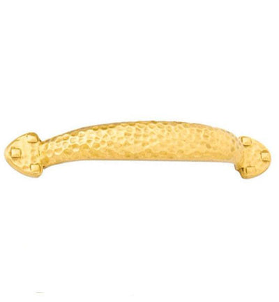 Antique Hardware 3 7/8 Inch (3 Inch c-c) Solid Brass Hammered Drawer Pull ARTS AND CRAFTS KNOBS AND PULLS