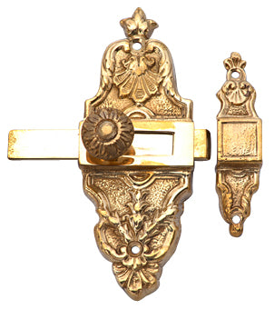 Antique Hardware 4 5/8 Inch Tall French Door or Cabinet Slide Bolt Latch (Several Finishes Available) ANTIQUE CABINET LATCHES