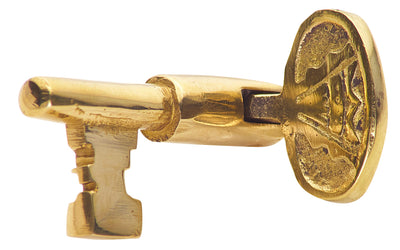 Antique Hardware 2 1/8 Inch Solid Brass Pull Pivoting Skeleton Key SKELETON-KEY