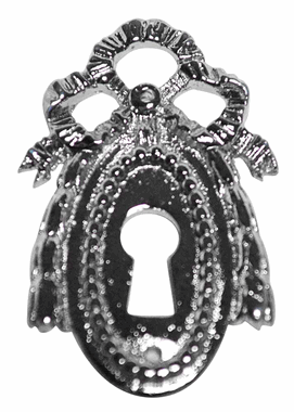 Antique Hardware 2 1/8 Inch by 1 1/4 Inch Victorian Ribbon Escutcheon ESCUTCHEON