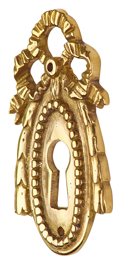 Antique Hardware 2 1/8 Inch by 1 1/4 Inch Victorian Ribbon Escutcheon ESCUTCHEON