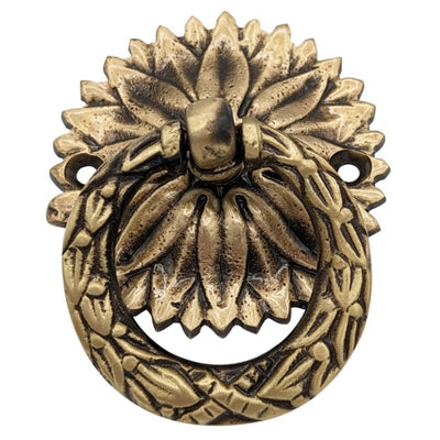 Antique Hardware 2 Inch Solid Brass Radiant Leaves Ring Pull RING PULL