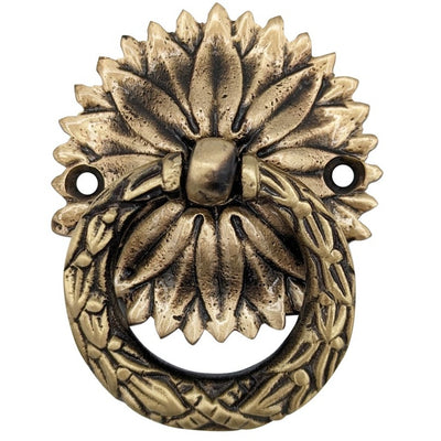 Antique Hardware 2 Inch Solid Brass Radiant Leaves Ring Pull RING PULL
