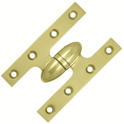 Antique Hardware 5 Inch x 3 1/4 Inch Solid Brass Olive Knuckle Hinge HINGE