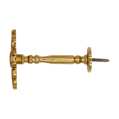 Antique Hardware 3 Inch Solid Brass Floral Curtain Tie Back (Polished Brass Finish) Curtain Holdbacks & Tassels
