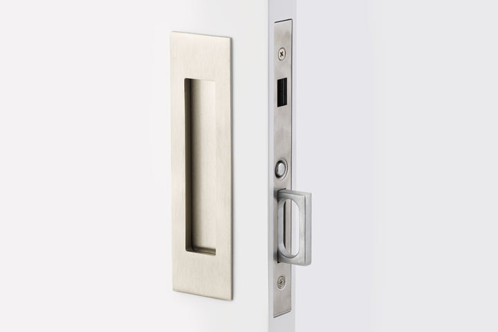 ##Antique Hardware## Emtek Narrow Modern Rectangular Brass Mortise Pocket Door (Several Finishes Available)