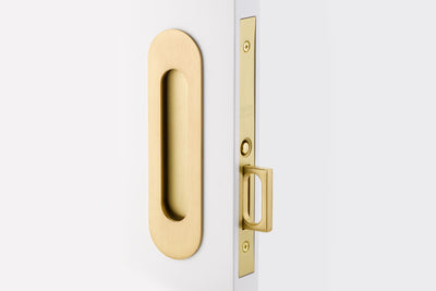 Antique Hardware Emtek Narrow Oval Brass Mortise Pocket Door (Several Finishes Available) POCKET DOOR