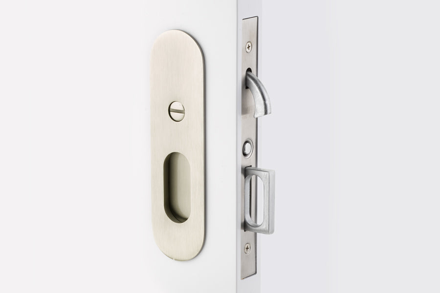 Antique Hardware Emtek Narrow Oval Brass Mortise Pocket Door (Several Finishes Available) POCKET DOOR