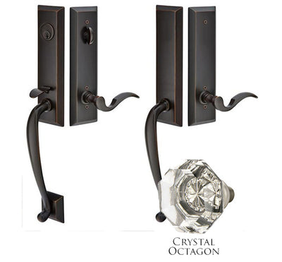 ##Antique Hardware## Solid Brass Adams Style Double Door Entryway Set