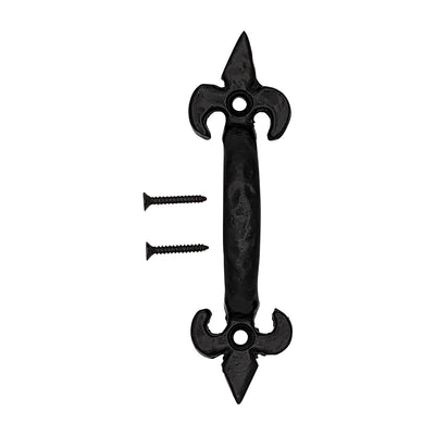 Antique Hardware 4 1/4 Inch Solid Brass Colonial Style Pull (Flat Black Finish) 
