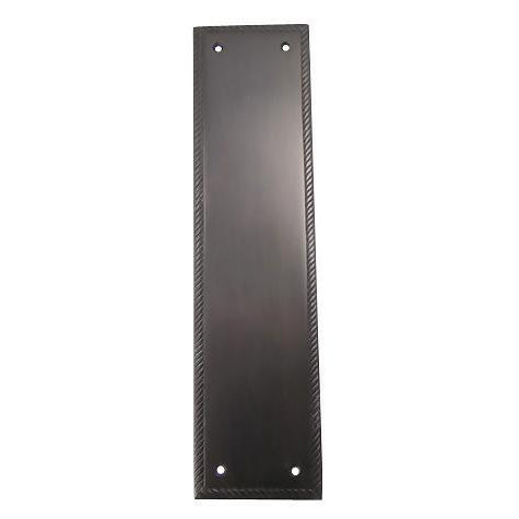 Antique Hardware 11 1/2 Inch Georgian Roped Style Door Push Plate (Several Finishes Available) DOOR PUSH