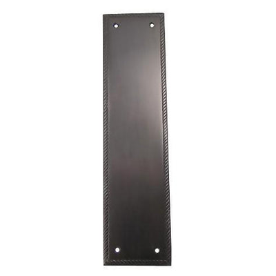 Antique Hardware 11 1/2 Inch Georgian Roped Style Door Push Plate (Several Finishes Available) DOOR PUSH