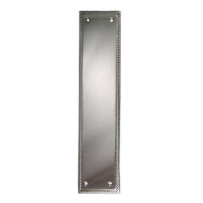 Antique Hardware 11 1/2 Inch Georgian Roped Style Door Push Plate (Several Finishes Available) DOOR PUSH