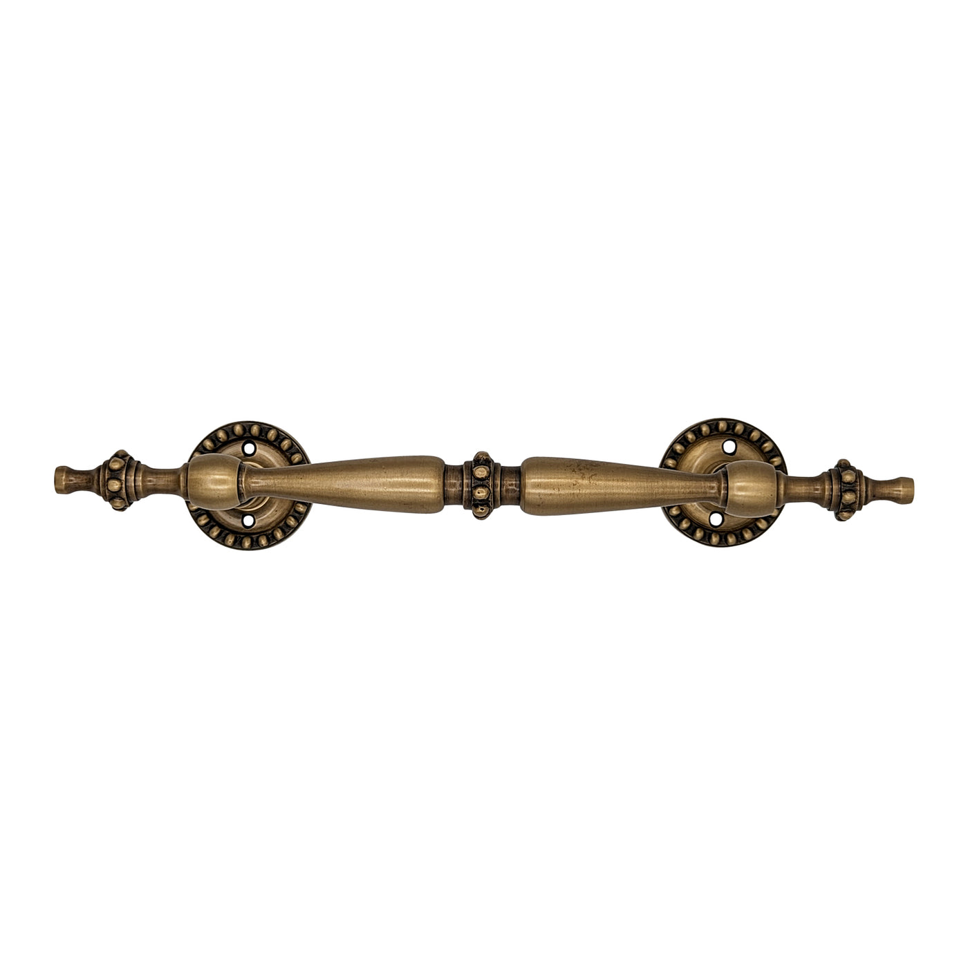 Antique Hardware 9 3/4 Inch Solid Brass Estate Beaded Handle DOOR PULL