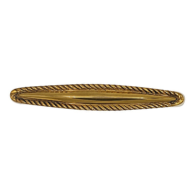 Antique Hardware 4 Inch Overall (3 3/4 Inch c-c) Solid Brass Georgian Roped Style Pull CABINET PULL