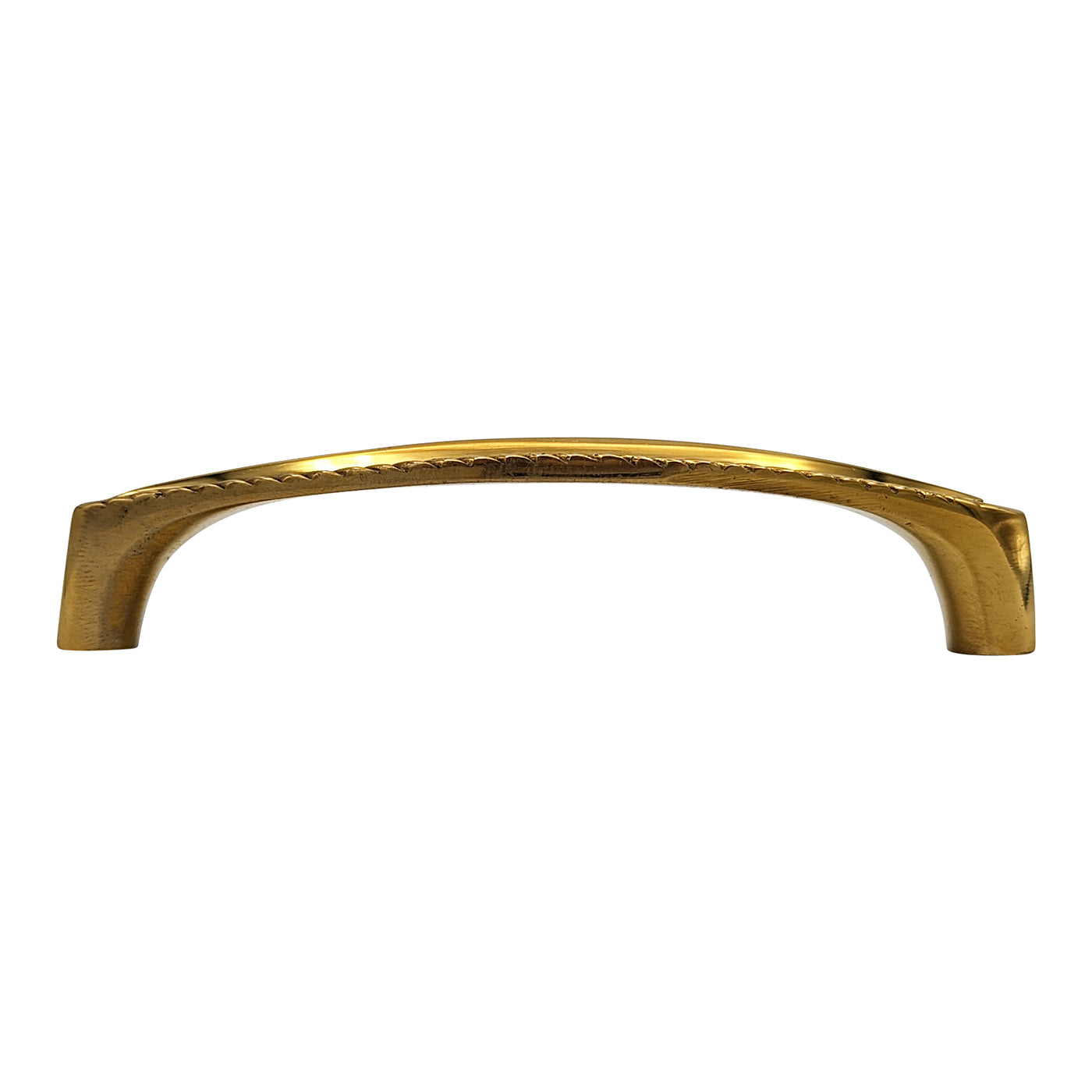 Antique Hardware 4 Inch Overall (3 3/4 Inch c-c) Solid Brass Georgian Roped Style Pull CABINET PULL
