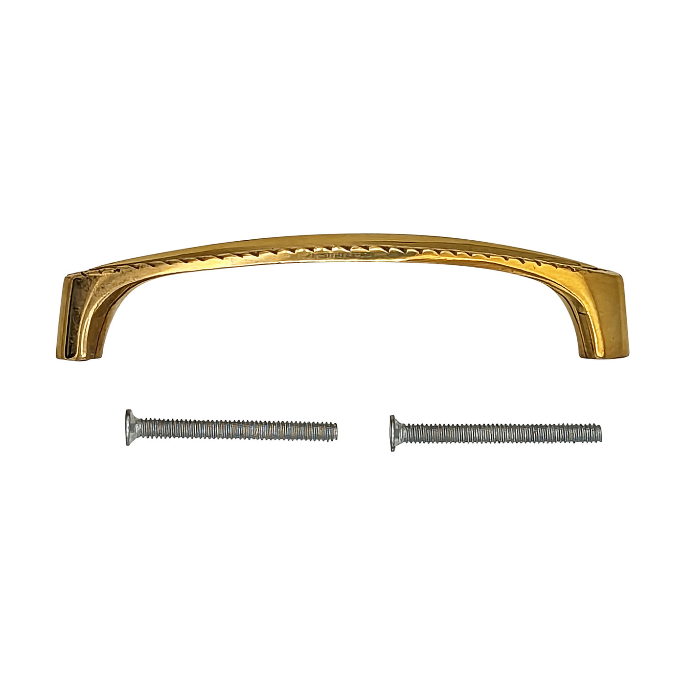 Antique Hardware 4 Inch Overall (3 3/4 Inch c-c) Solid Brass Georgian Roped Style Pull CABINET PULL