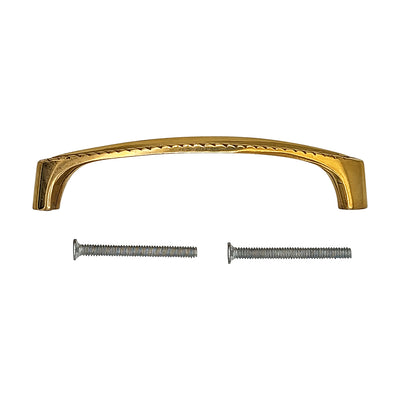 Antique Hardware 4 Inch Overall (3 3/4 Inch c-c) Solid Brass Georgian Roped Style Pull CABINET PULL