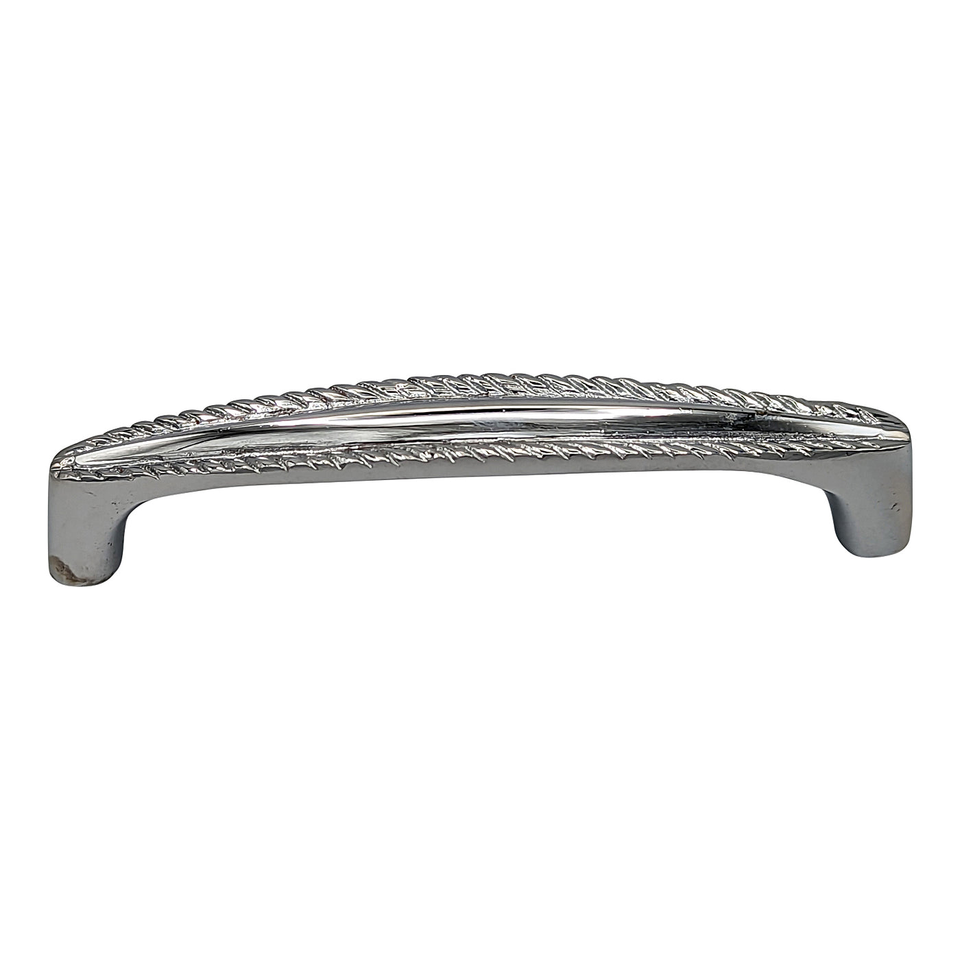 Antique Hardware 4 Inch Overall (3 3/4 Inch c-c) Solid Brass Georgian Roped Style Pull CABINET PULL