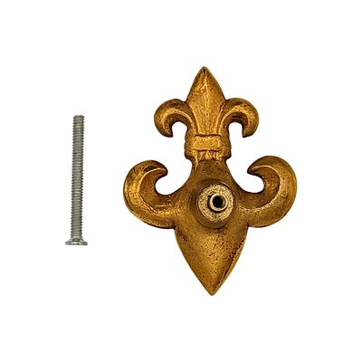 Antique Hardware 2 5/8 Inch Large Oversized Antique Fleur de Lis Cabinet & Furniture Knob (Several Finishes Available) CABINET KNOB