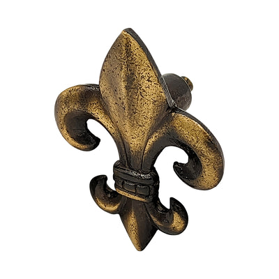 Antique Hardware 2 5/8 Inch Large Oversized Antique Fleur de Lis Cabinet & Furniture Knob (Several Finishes Available) CABINET KNOB