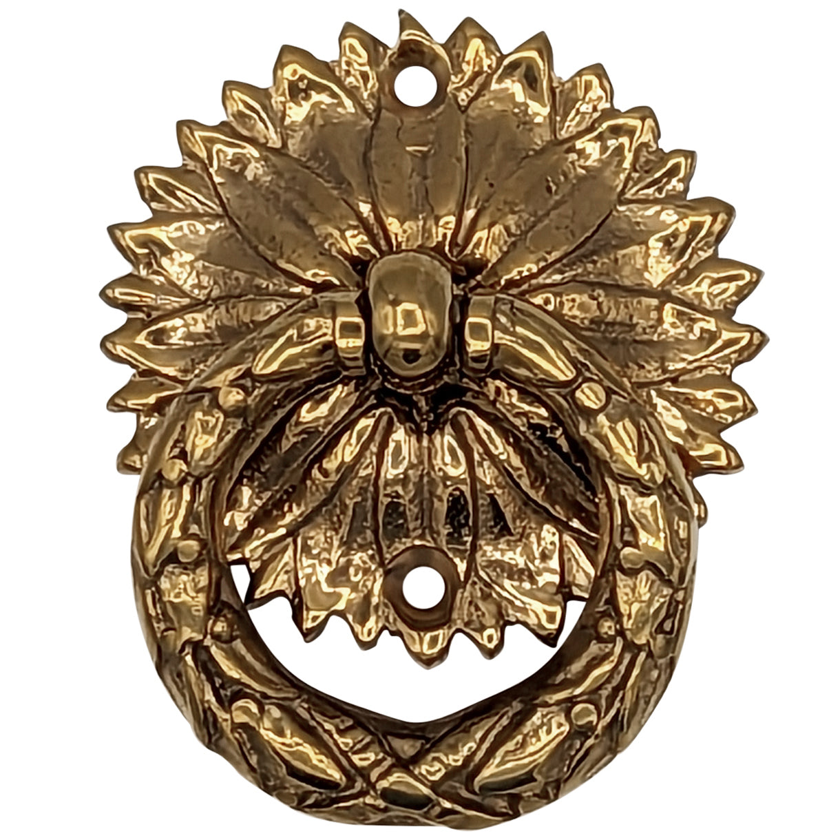 Antique Hardware 2 Inch Solid Brass Radiant Leaves Ring Pull RING PULL