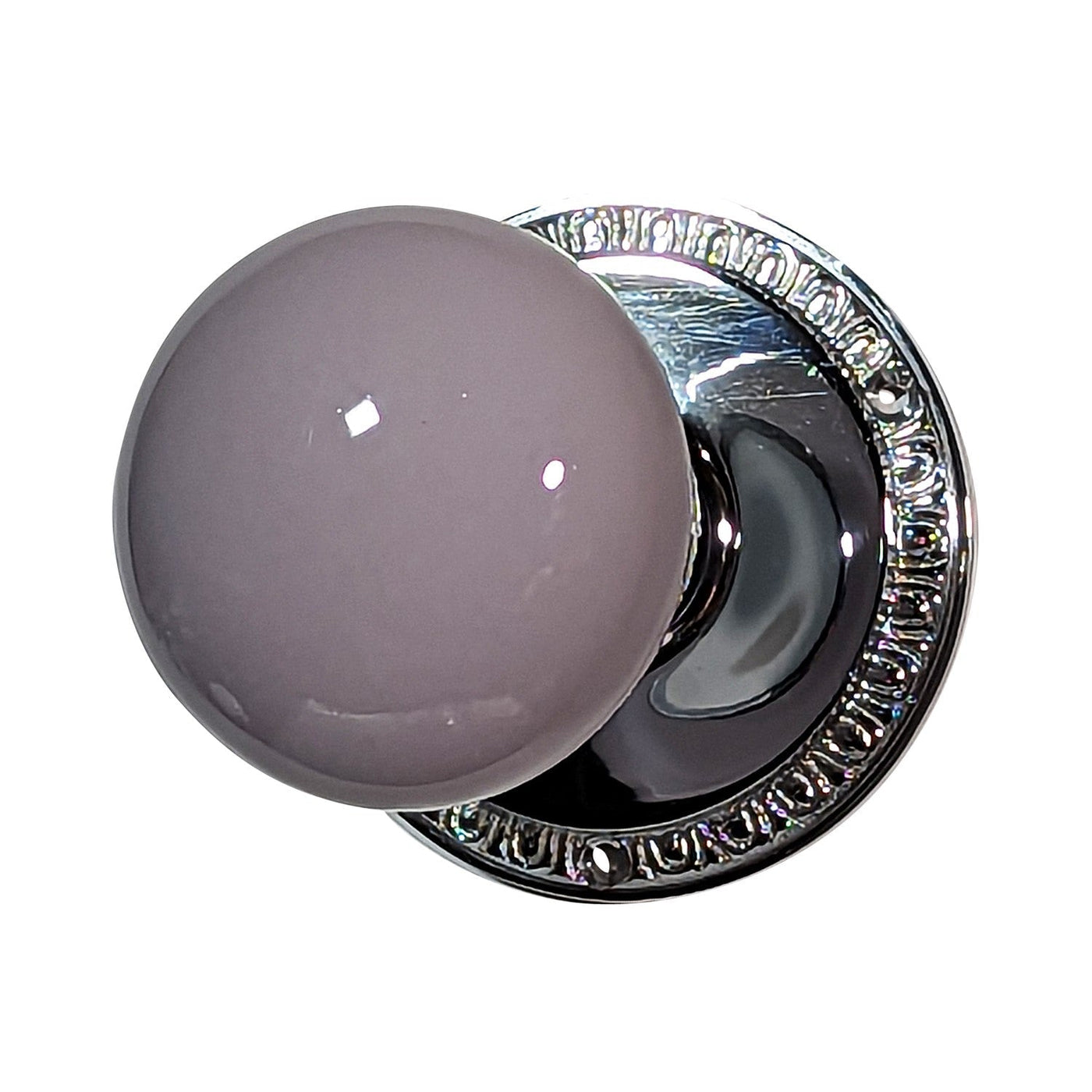 Antique Hardware Egg & Dart Rosette Door Set with Gray Porcelain Door Knobs (Several Finishes Available) Door Knobs & Handles