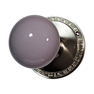 Antique Hardware Egg & Dart Rosette Door Set with Gray Porcelain Door Knobs (Several Finishes Available) Door Knobs & Handles