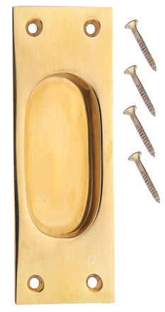 Antique Hardware 5 Inch Solid Brass Traditional Style Rectangular Pocket Door (Several Finishes Available) WINDOW PULL POCKET