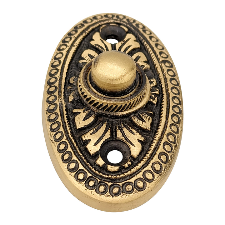 Antique Hardware Brass Doorbell Push Button Avalon Style Door Bells & Chimes