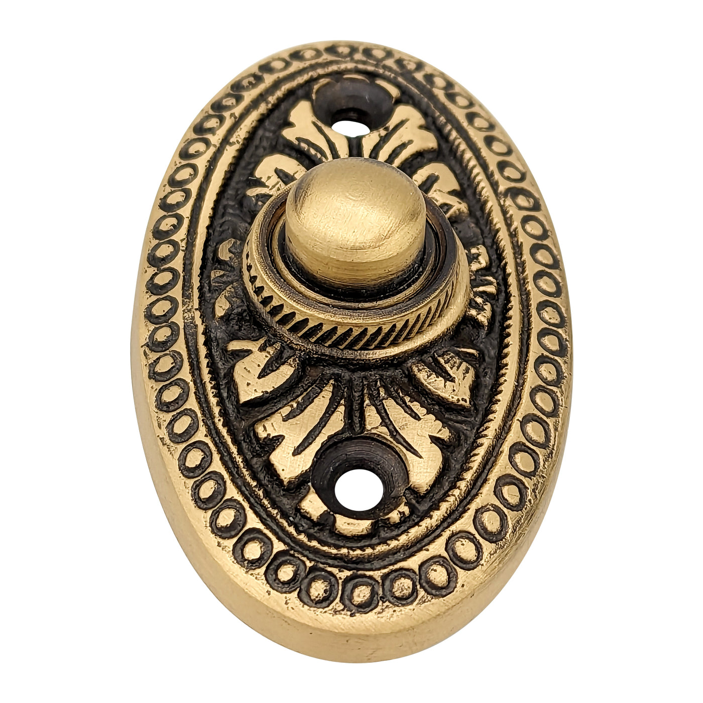 Antique Hardware Brass Doorbell Push Button Avalon Style Door Bells & Chimes