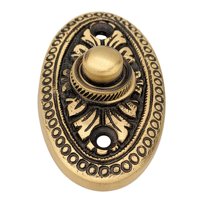 Antique Hardware Brass Doorbell Push Button Avalon Style Door Bells & Chimes