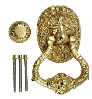 ##Antique Hardware## Ornate 7 1/2 inch Brass Lion Door Knocker (Several Finishes Available)
