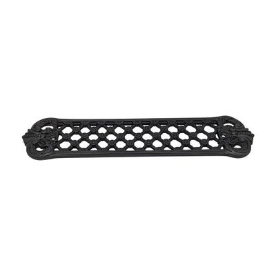 12 Inch Solid Brass Finger Push Plate: Trellis Lattice Work