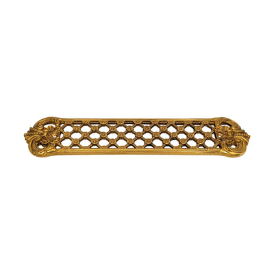 12 Inch Solid Brass Finger Push Plate: Trellis Lattice Work