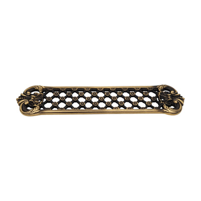 12 Inch Solid Brass Finger Push Plate: Trellis Lattice Work