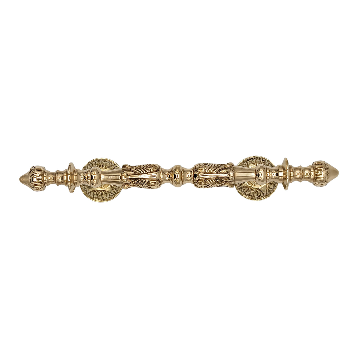 ##Antique Hardware## 8 Inch (4 1/2 Inch C-C) Solid Brass French Empire Door Pull
