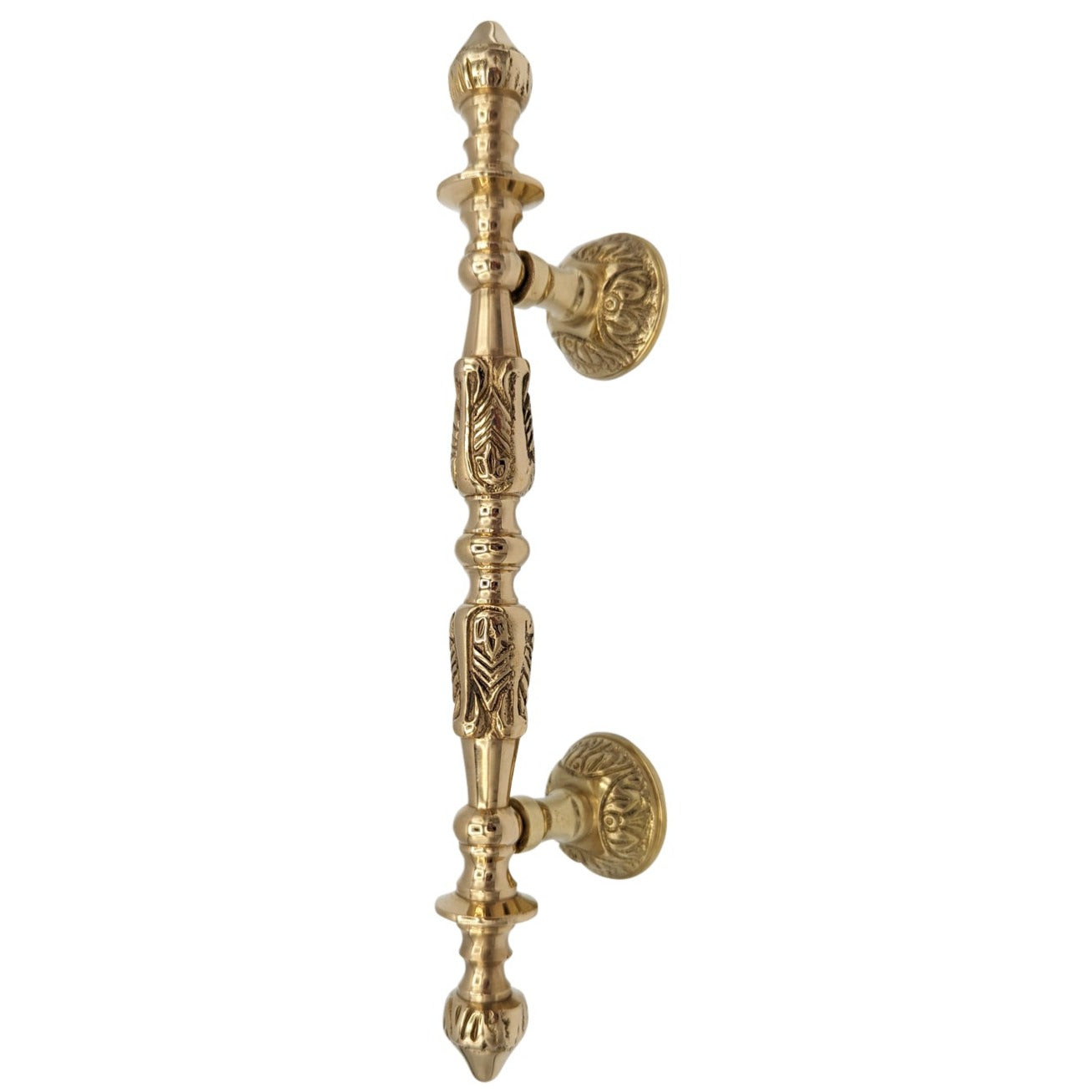 ##Antique Hardware## 8 Inch (4 1/2 Inch C-C) Solid Brass French Empire Door Pull