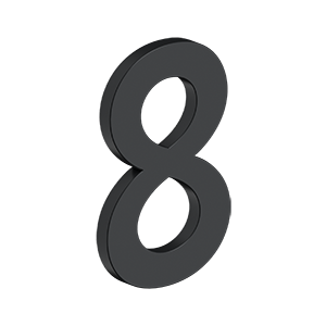 Antique Hardware 4 Inch Tall B Series Stainless Steel Number 8 (Several Finishes) LETTER PLAQUE