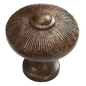Antique Hardware 1 1/2 Inch Sunburst Round Cabinet & Furniture Knob CABINET KNOB
