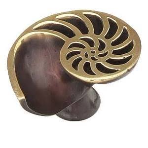 Antique Hardware 1 1/2 Inch Symphony Nature Right Shell Cabinet & Furniture Knob CABINET KNOB