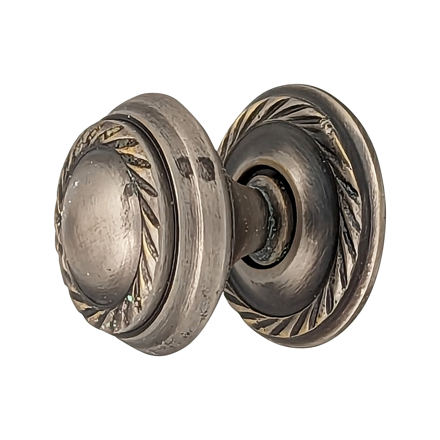 Antique Hardware 1 Inch Solid Brass Georgian Roped Round Cabinet & Furniture Knob CABINET KNOB