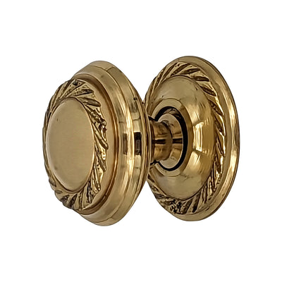 Antique Hardware 1 Inch Solid Brass Georgian Roped Round Cabinet & Furniture Knob CABINET KNOB