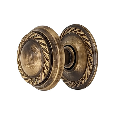 Antique Hardware 1 Inch Solid Brass Georgian Roped Round Cabinet & Furniture Knob CABINET KNOB