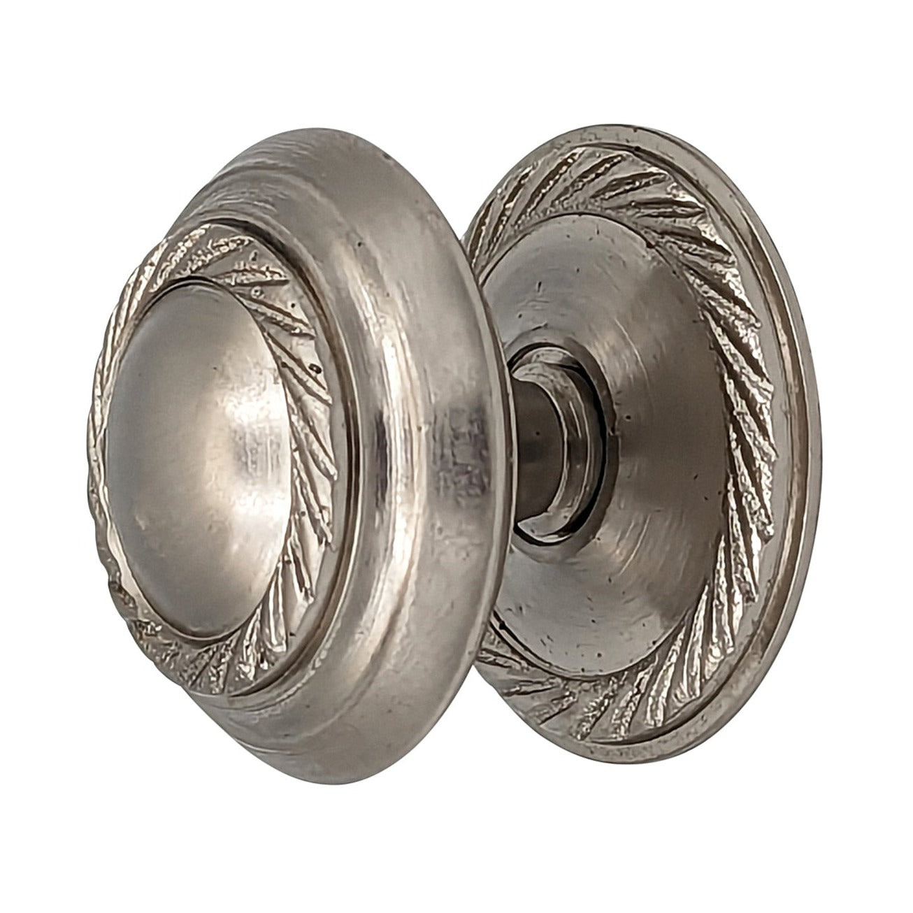 Antique Hardware 1 1/2 Inch Georgian Roped Cabinet Knob with Backplate (Several Finishes Available) CABINET KNOB