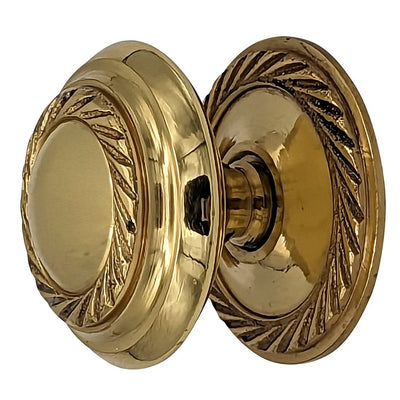 Antique Hardware 1 1/2 Inch Georgian Roped Cabinet Knob with Backplate (Several Finishes Available) CABINET KNOB